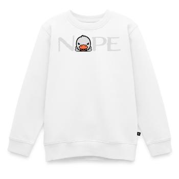 Gans Nope Mittelfinger Böse Beleidigung Ente Frech - Kinder Premium Organic Sweatshirt - Weiß - Vorne - AI Model Kid Male (0cm)
