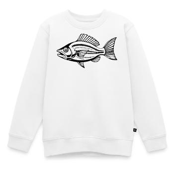 Fish Angler T-shirt Cadeau Angler - Sweat Premium enfant bio - blanc - Devant - AI Model Kid Male (0cm)