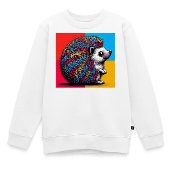 Igel - Kinder Premium Organic Sweatshirt - Weiß - Vorne - AI Model Kid Male (0cm)