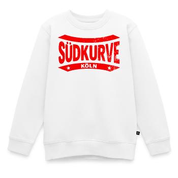 Köln Stadion Südkurve Hoodie in rot, Stolz & Herz - Kinder Premium Organic Sweatshirt - Weiß - Vorne - AI Model Kid Male (0cm)