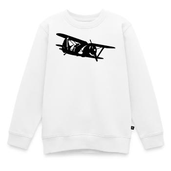 Biplan i-153 - Sweat Premium enfant bio - blanc - Devant - AI Model Kid Male (0cm)