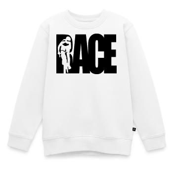 Race - Kids Premium Organic Sweatshirt - white - Front - AI Model Kid Male (0cm)