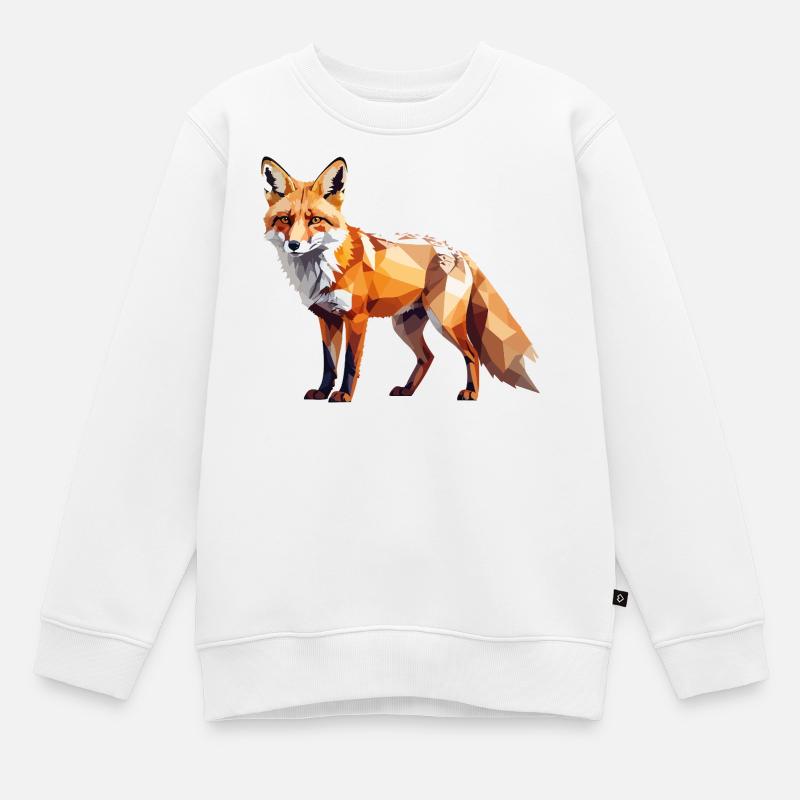 Renard1 - Sweat Premium enfant bio - blanc