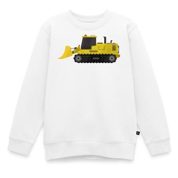 Bulldozer - Sweat Premium enfant bio - blanc - Devant - AI Model Kid Male (0cm)