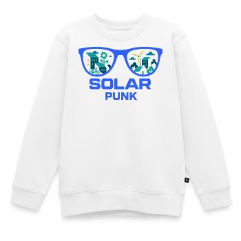 Solarpunk Vision - Sweat Premium enfant bio - blanc - Devant - AI Model Kid Male (0cm)