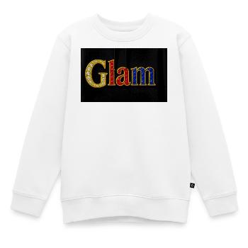 Texte de bijoux glamour - Sweat Premium enfant bio - blanc - Devant - AI Model Kid Male (0cm)
