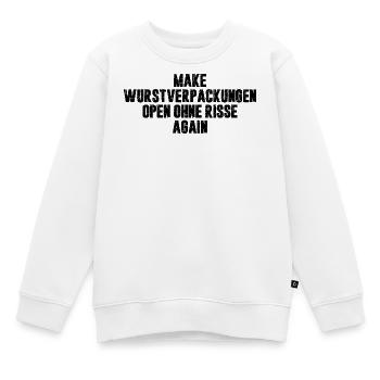 Ouvrir à nouveau l’emballage des saucisses sans fissures - Sweat Premium enfant bio - blanc - Devant - AI Model Kid Male (0cm)