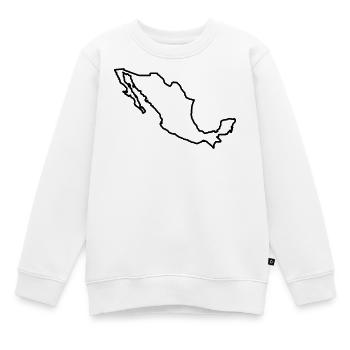 Mexiko Umriss - Kinder Premium Organic Sweatshirt - Weiß - Vorne - AI Model Kid Male (0cm)
