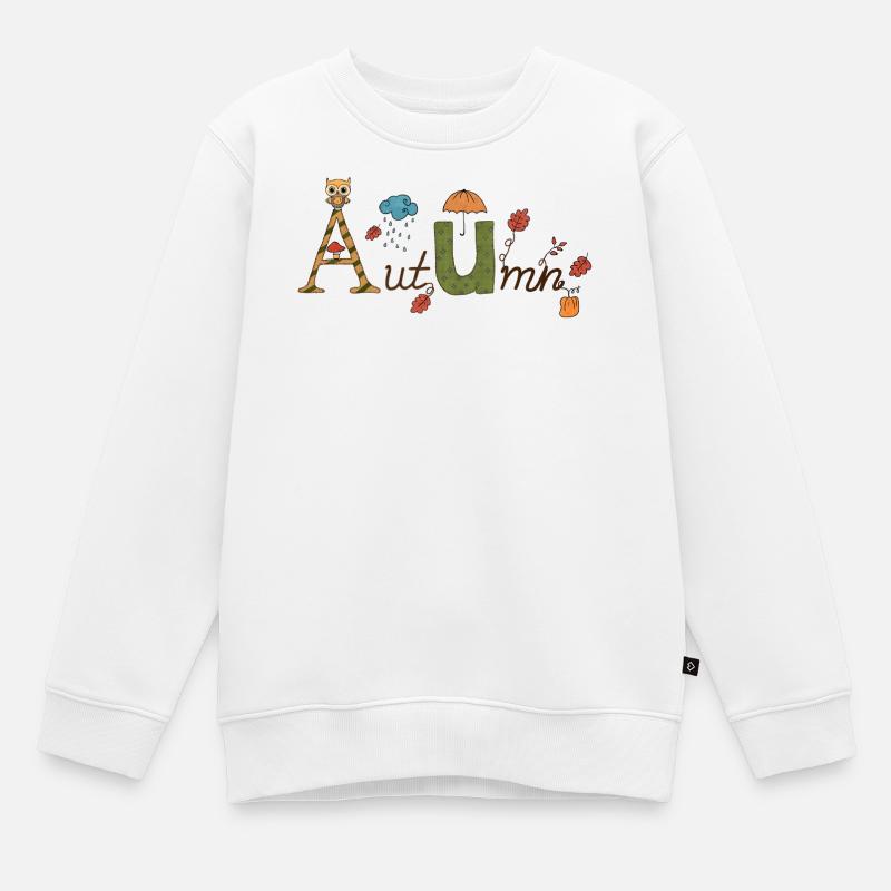10_Herbst - Sweat Premium enfant bio - blanc