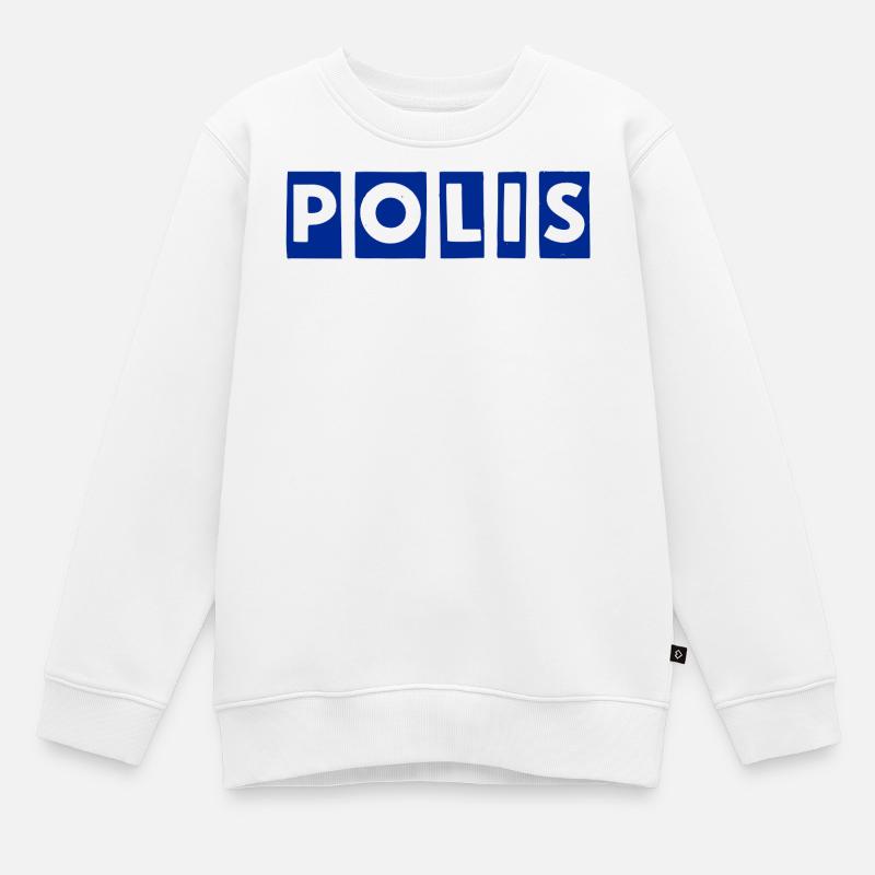 Polizei - Kinder Premium Organic Sweatshirt - Weiß