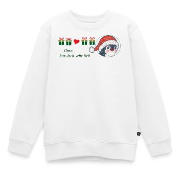 Grandma loves you very much Christmas - Kids Premium Organic Sweatshirt - white - Front - AI Model Kid Male (0cm)