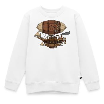 Steampunk Luftschiff - Kinder Premium Organic Sweatshirt - Weiß - Vorne - AI Model Kid Male (0cm)