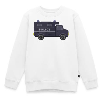 Fourgon de police - Sweat Premium enfant bio - blanc - Devant - AI Model Kid Male (0cm)