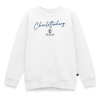 Charlottenburg - Berlin Flagge - Berliner Bär - Kinder Premium Organic Sweatshirt - Weiß - Vorne - AI Model Kid Male (0cm)