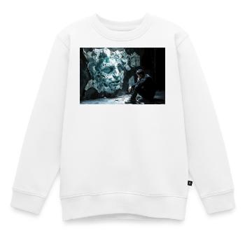 Felsgesicht und Nachdenklicher Mann - Kinder Premium Organic Sweatshirt - Weiß - Vorne - AI Model Kid Male (0cm)