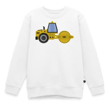 Rouleau compresseur - Sweat Premium enfant bio - blanc - Devant - AI Model Kid Male (0cm)