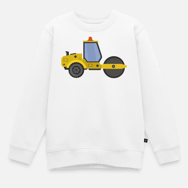 Rouleau compresseur - Sweat Premium enfant bio - blanc