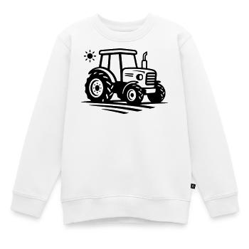 Landwirtschaft & Bauernhof | Traktor Logo - Kinder Premium Organic Sweatshirt - Weiß - Vorne - AI Model Kid Male (0cm)