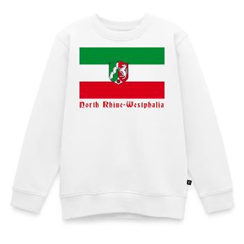 NRW Flagge mit Wappen - Kinder Premium Organic Sweatshirt - Weiß - Vorne - AI Model Kid Male (0cm)