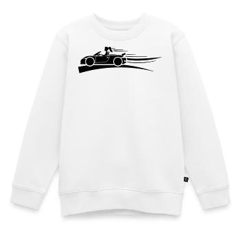 Auto Frau Gas Sportwagen - Kinder Premium Organic Sweatshirt - Weiß - Vorne - AI Model Kid Male (0cm)