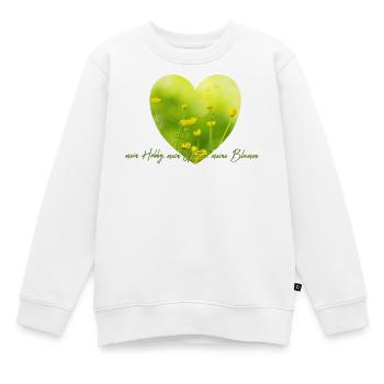 Heart Flower Garden Love Buttercup Garden Gardener - Kids Premium Organic Sweatshirt - white - Front - AI Model Kid Male (0cm)
