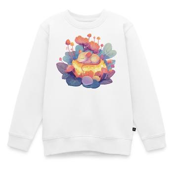 Souris endormie dans la forêt de miel - Sweat Premium enfant bio - blanc - Devant - AI Model Kid Male (0cm)