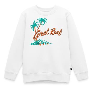 Logo der Korallenriff-Palme - Kinder Premium Organic Sweatshirt - Weiß - Vorne - AI Model Kid Male (0cm)