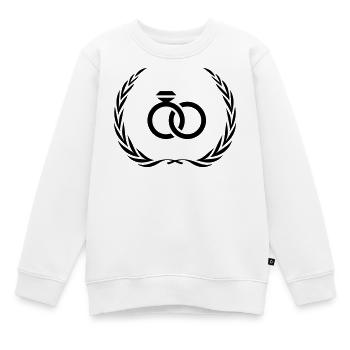 Bague de mariage Bague - Sweat Premium enfant bio - blanc - Devant - AI Model Kid Male (0cm)