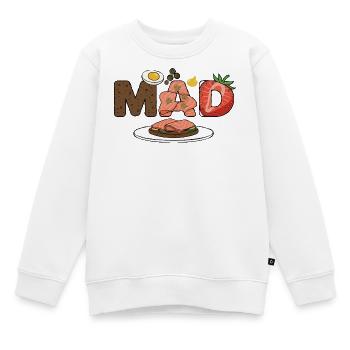 Mad food Denmark - Kids Premium Organic Sweatshirt - white - Front - AI Model Kid Male (0cm)