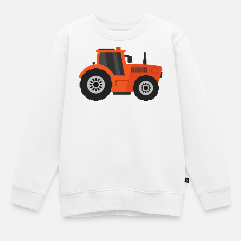 Traktor - Kinder Premium Organic Sweatshirt - Weiß