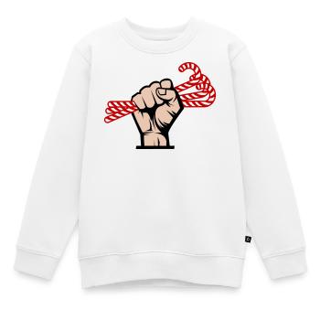 Je veux des bonbons, révolutionnaire, slogan et design en sucre - Sweat Premium enfant bio - blanc - Devant - AI Model Kid Male (0cm)