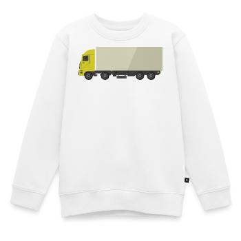 Lkw - Kinder Premium Organic Sweatshirt - Weiß - Vorne - AI Model Kid Male (0cm)