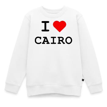 I Love Cairo Heart Design - Kids Premium Organic Sweatshirt - white - Front - AI Model Kid Male (0cm)