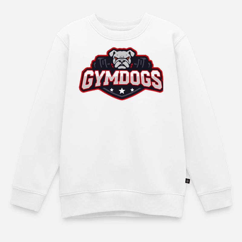GymDogs Bulldog Force - Sweat Premium enfant bio - blanc