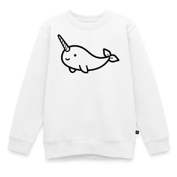 Narwal - Kinder Premium Organic Sweatshirt - Weiß - Vorne - AI Model Kid Male (0cm)