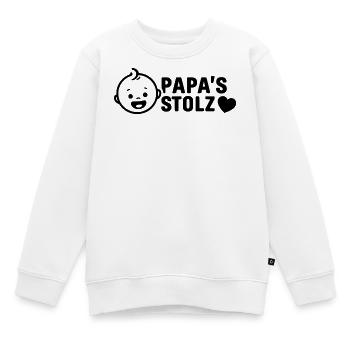 Dad's Pride - Gift for Expectant Fathers Birth - Kids Premium Organic Sweatshirt - white - Front - AI Model Kid Male (0cm)