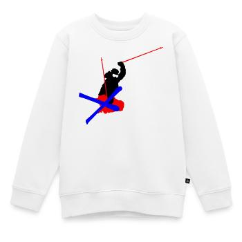 Freestyle ski - Kinder Premium Organic Sweatshirt - Weiß - Vorne - AI Model Kid Male (0cm)
