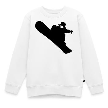 Snowboarding - Kinder Premium Organic Sweatshirt - Weiß - Vorne - AI Model Kid Male (0cm)