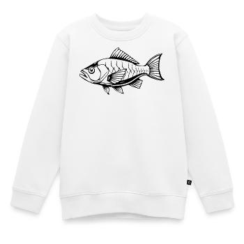 Fish Angler T-shirt Cadeau Angler - Sweat Premium enfant bio - blanc - Devant - AI Model Kid Male (0cm)