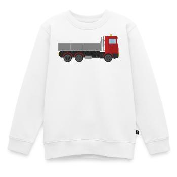 Camion de livraison de marchandises - Sweat Premium enfant bio - blanc - Devant - AI Model Kid Male (0cm)