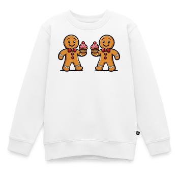 Doppel-Lebkuchen Cupcake Duo - Kinder Premium Organic Sweatshirt - Weiß - Vorne - AI Model Kid Male (0cm)