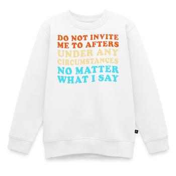 Techno House Electro Festival Hardstyle EDM - Kids Premium Organic Sweatshirt - white - Front - AI Model Kid Male (0cm)