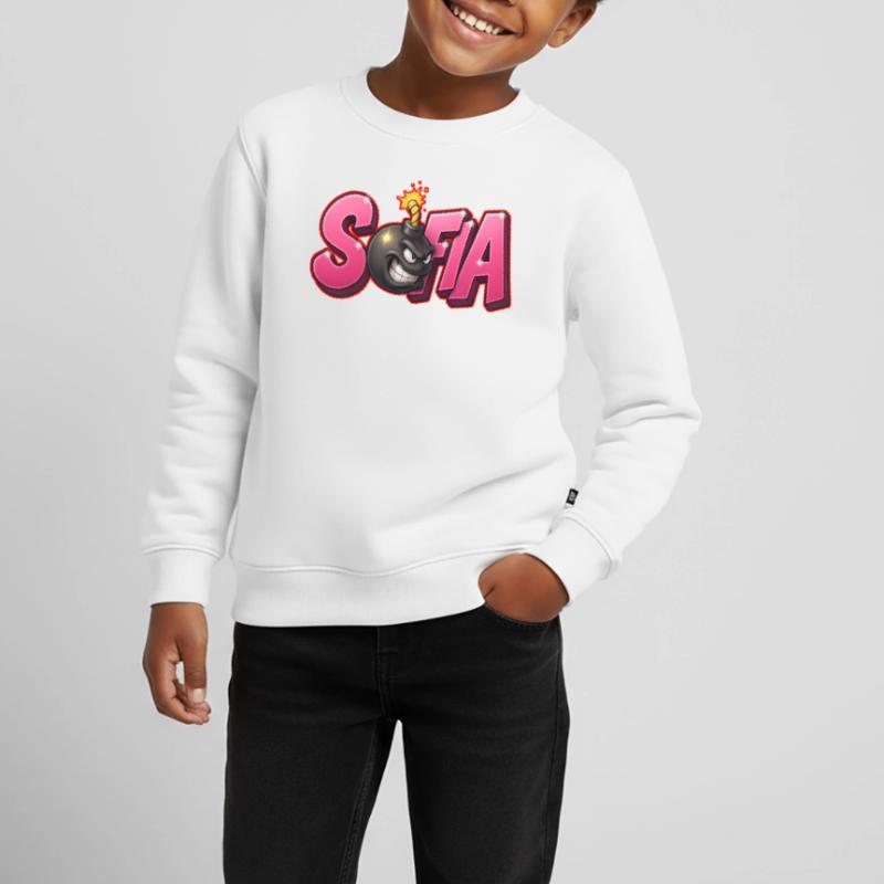 Sofia Graffiti Name Bomb Graffité 3D Kids Premium Organic Sweatshirt
