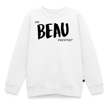 BEAU - Kinder Premium Organic Sweatshirt - Weiß - Vorne - AI Model Kid Male (0cm)