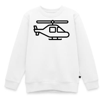 hélicoptère - Sweat Premium enfant bio - blanc - Devant - AI Model Kid Male (0cm)
