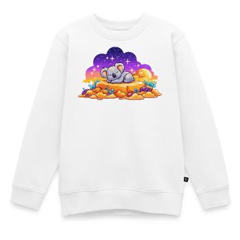Schlafendes Koala auf leuchtendem Felsen - Kinder Premium Organic Sweatshirt - Weiß - Vorne - AI Model Kid Male (0cm)