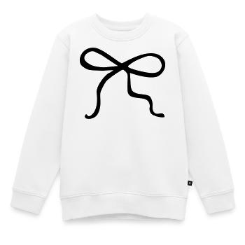 Schleife handgemalt - Kinder Premium Organic Sweatshirt - Weiß - Vorne - AI Model Kid Male (0cm)