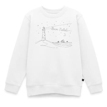 Buon Natale Weihnachten Leuchtturm Meer + Strand - Kinder Premium Organic Sweatshirt - Weiß - Vorne - AI Model Kid Male (0cm)