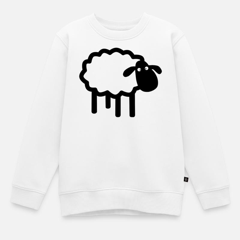 Silhouette du mouton coucou - Sweat Premium enfant bio - blanc