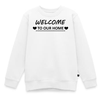 Bienvenue chez nous - Sweat Premium enfant bio - blanc - Devant - AI Model Kid Male (0cm)